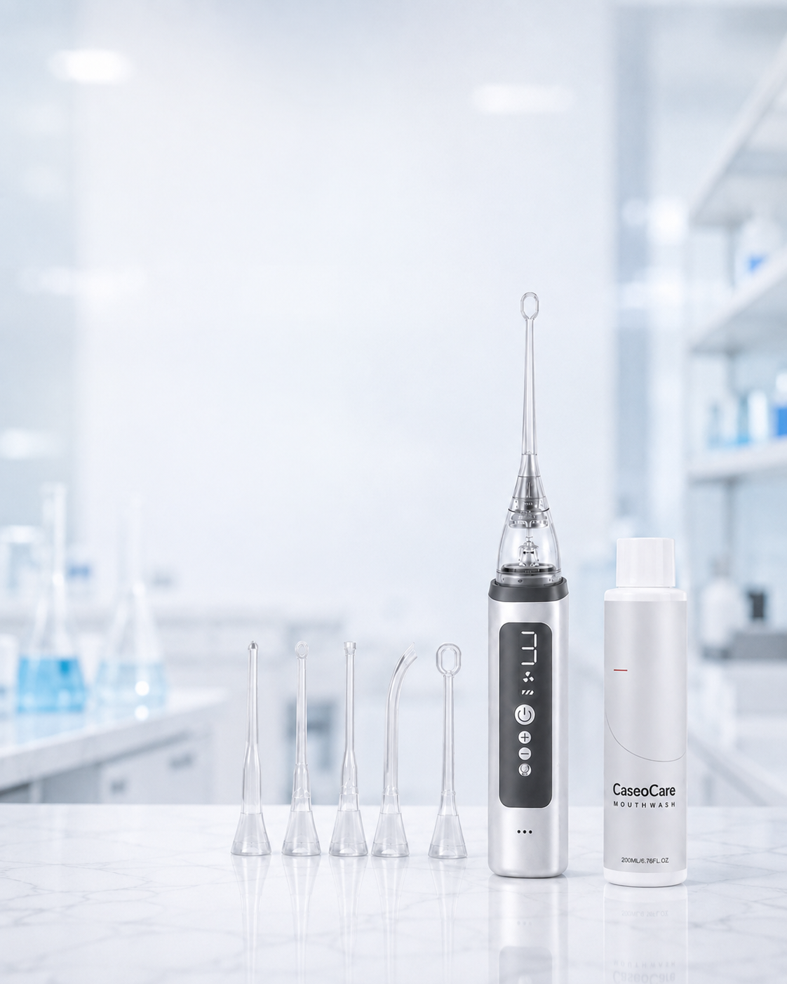 Caseocare kit complet en ambiance laboratoire claire